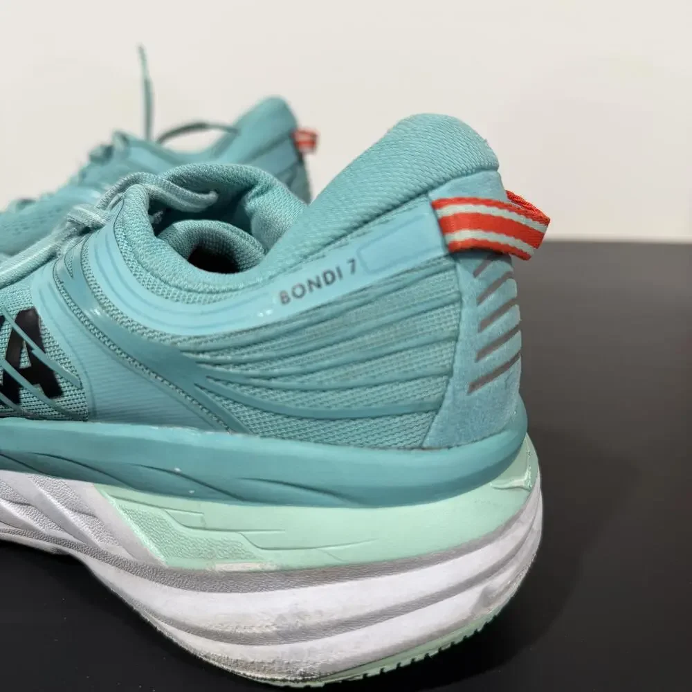 Hoka One One Bondi 7 Shoes Womens Size 8.5 Teal Running Max Cushion Road